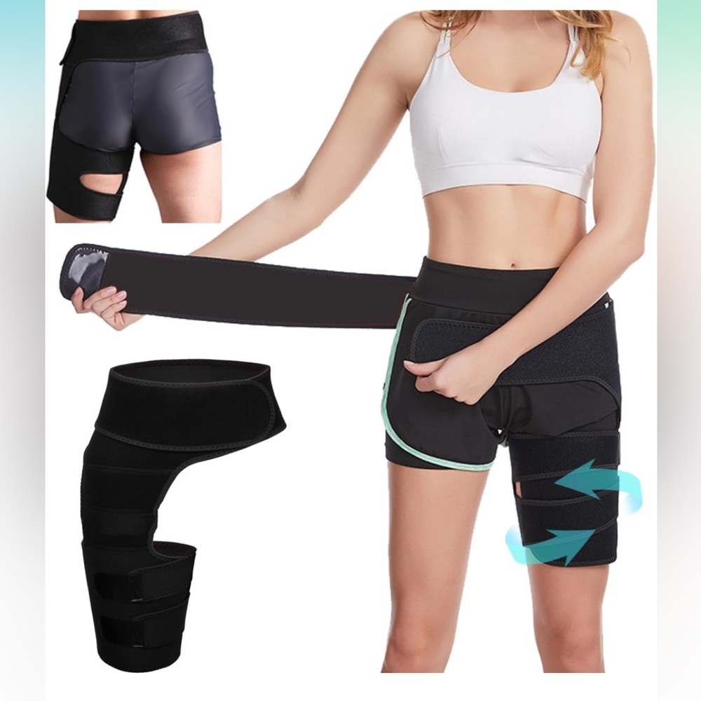 hip wrap stabilizes hip, thigh, and joint, providing stability support unisex